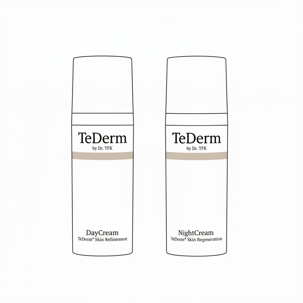 TeDerm DayCream and NightCream illustration – day and night duo