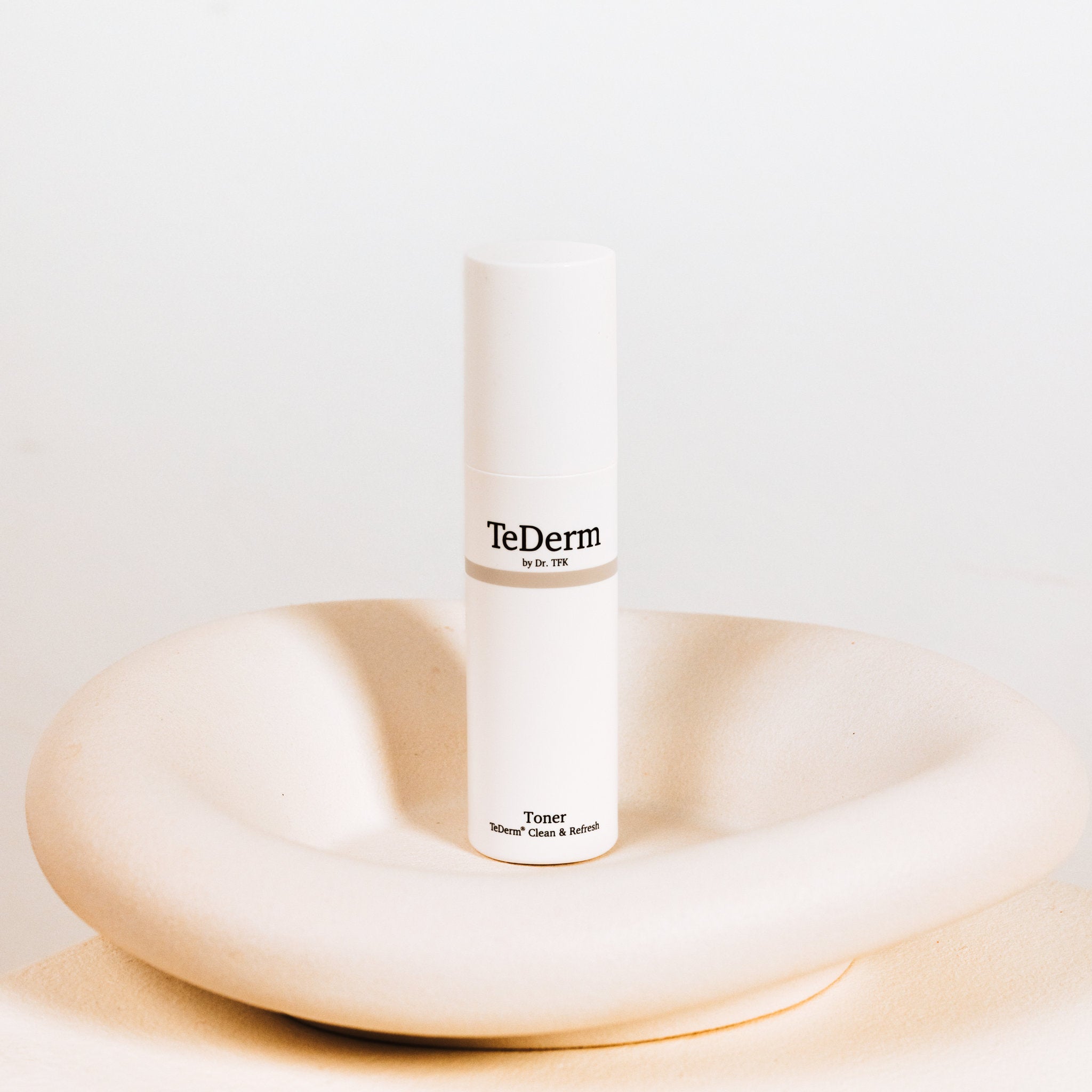 TeDerm Toner in skincare setting – lifestyle photo