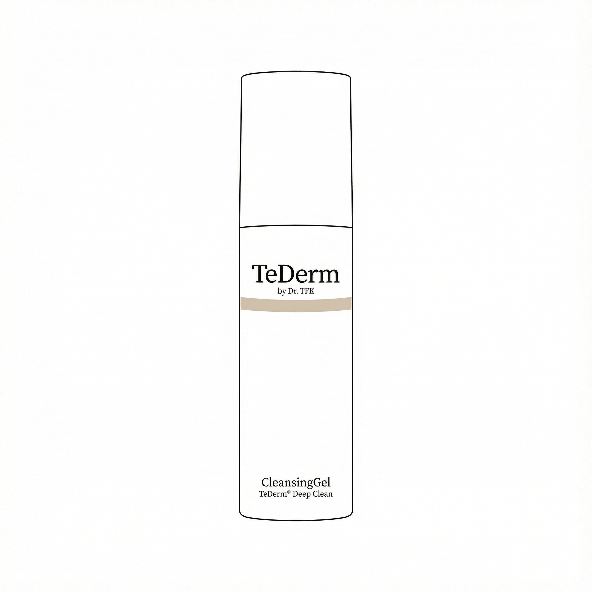 TeDerm CleansingGel illustration – sketched bottle